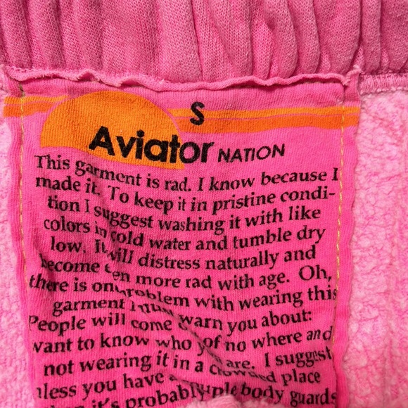 ❤️Aviator Nation Heart Embroidered Sweatpants HTF NWOT $225 - Picture 6 of 6